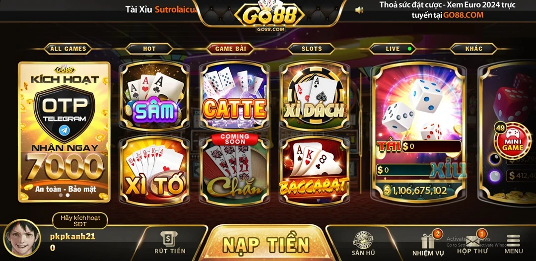 Địa chỉ chơi game bài chắn online đa dạng kèo cược tại Go88