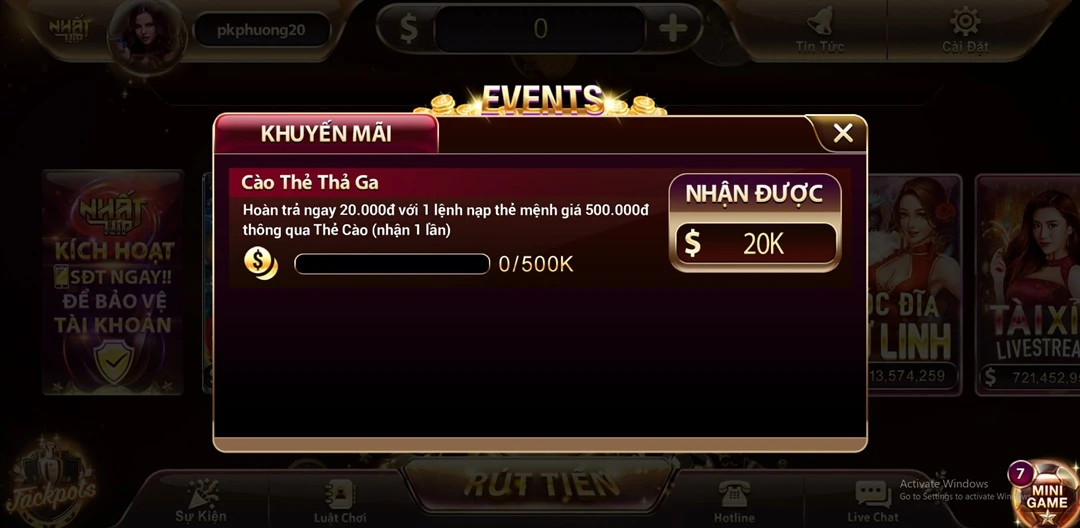 Những chương trình khuyến mãi hấp dẫn tại cổng game Nhatvip