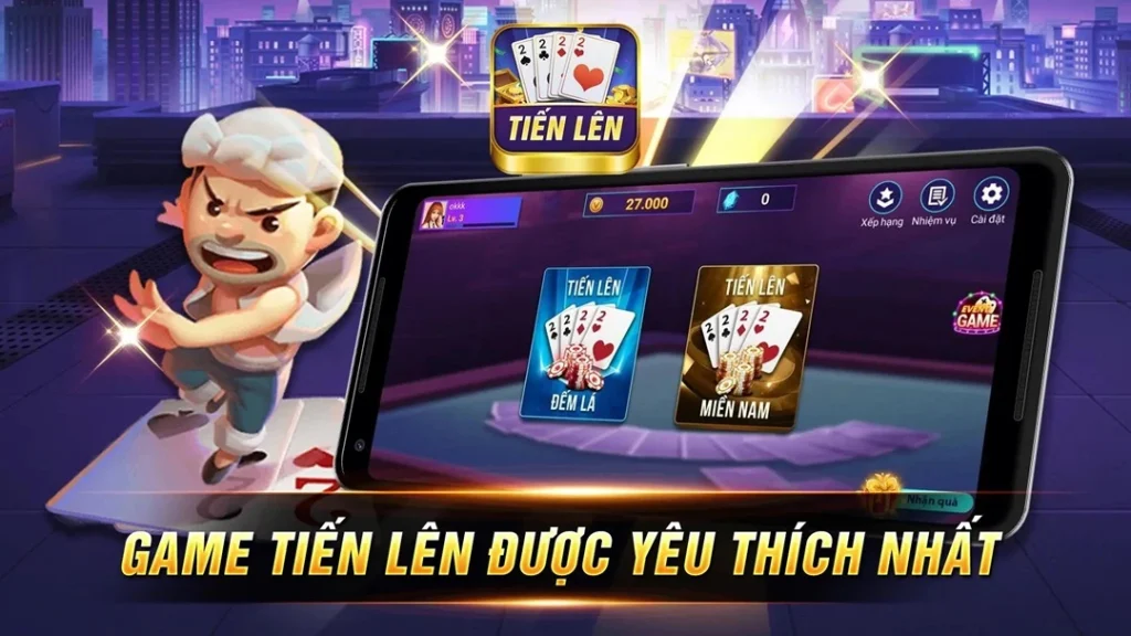 Tiến lên đếm lá là trò chơi thú vị được yêu thích hàng đầu giới game bài