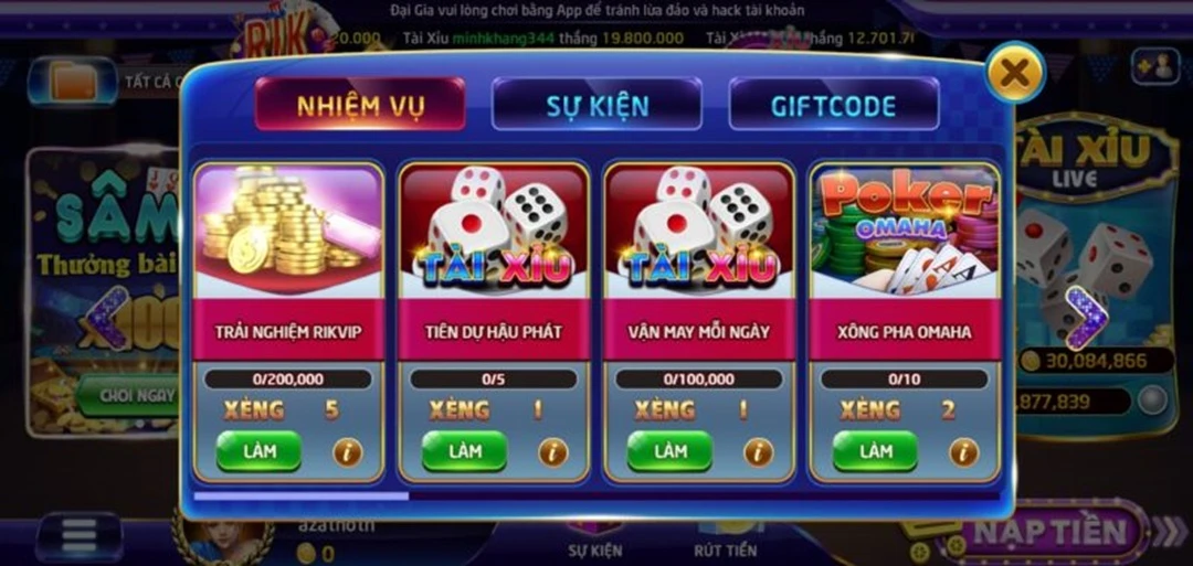Ứng dụng game RikVip chơi Liêng mọi lúc mọi nơi