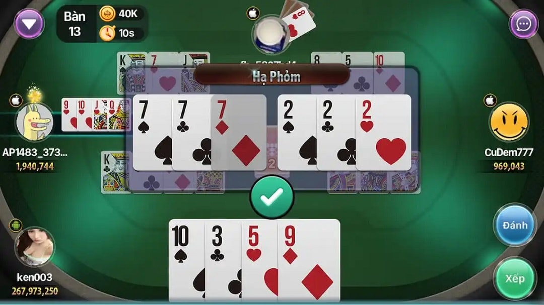 Game bài Phỏm rất phổ biến được nhiều người chơi yêu thích